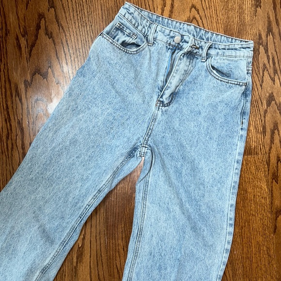 Light Blue Wide Leg Jeans - Picture 3 of 4